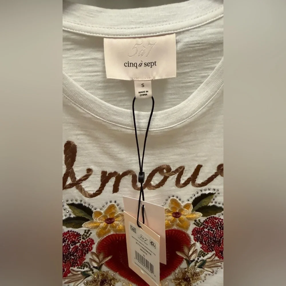 NWTA Cinq à Sept Western Amour Shrunken Tee - Picture 7 of 8